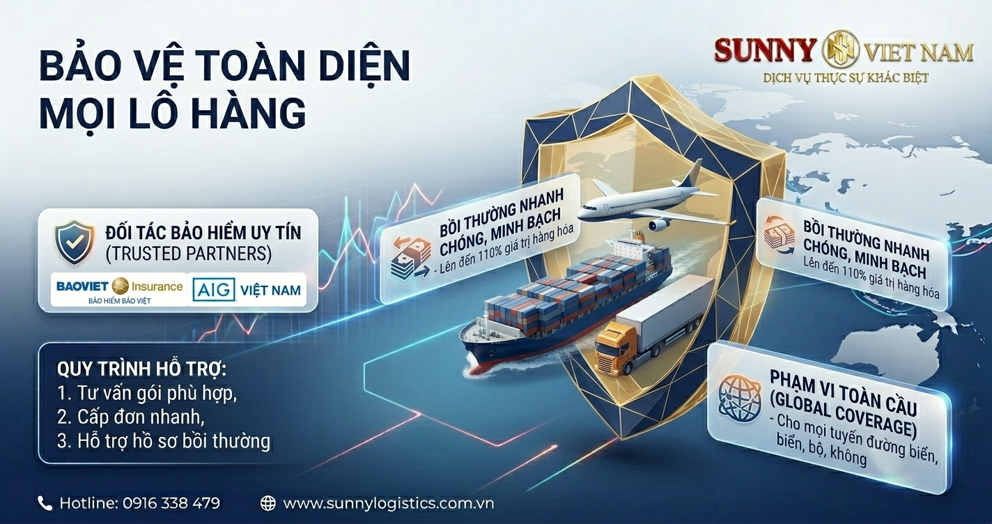 Bảo hiểm hàng hóa quốc tế: Tại sao Sunny chọn AIG và Bảo Việt? 1 Bảo hiểm hàng hóa quốc tế: Tại sao Sunny chọn AIG và Bảo Việt