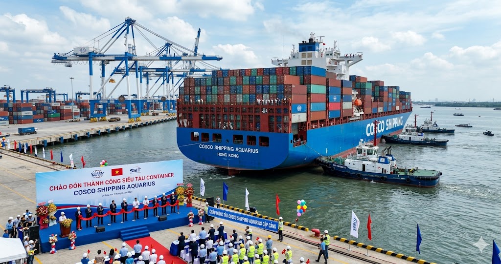Việt Nam đón tàu lớn nhất thế giới, xác lập kỷ lục trên hành trình 150 năm 3 Tàu lớn nhất thế giới cập cảng Việt Nam